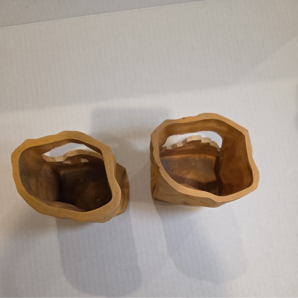 Paper bag Clay pottery luminaria Votive Justin Southwest New Mexico Vtg Signed - Picture 5 of 7